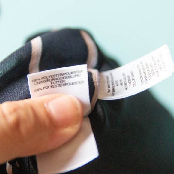 Rachel Roy Collection Navy Blue White Striped Long Sleeve Midi Length Dress Sz 6 - Picture 10 of 11